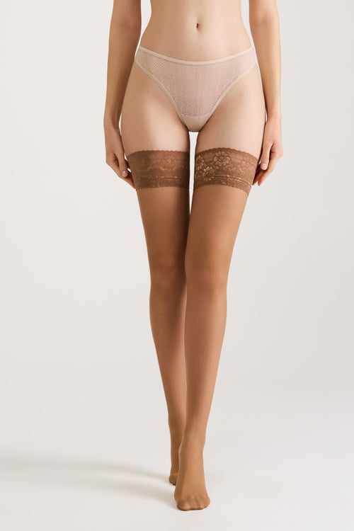 Conte Class 12 Den - Silicone Lace Top Stockings