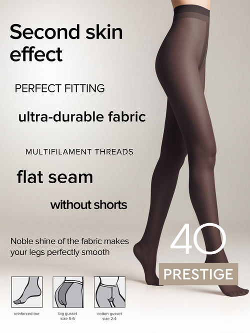 Conte Prestige 40 Den - Sheer to Waist Noble Shine Tights